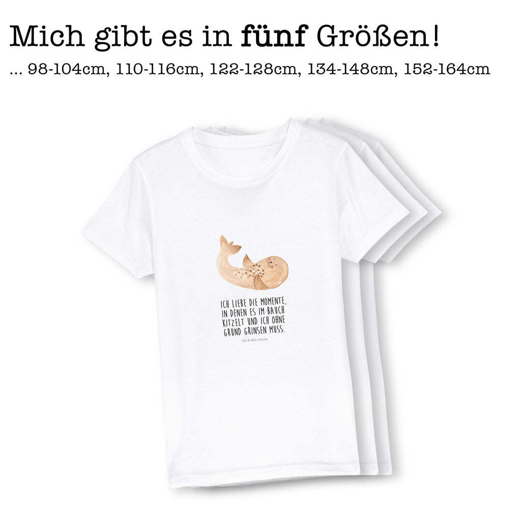 12-14 Jahre Kinder T-Shirt Robbe liegend Tiermotive, Gute Laune, lustige Sprüche, Tiere, Robbe, Robben, Seehund, Strand, Meerestier, Ostsee, Nordsee, Lachen, Freude