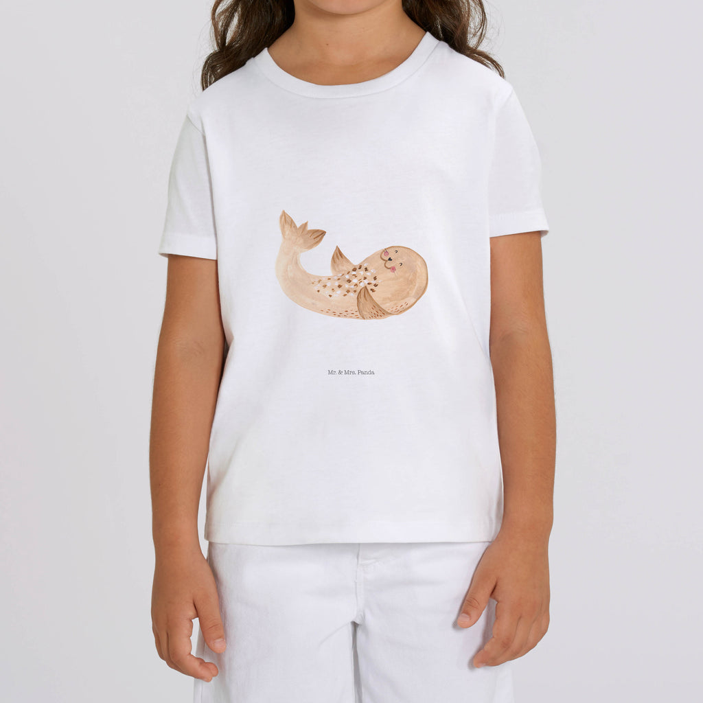 12-14 Jahre Kinder T-Shirt Robbe liegend Tiermotive, Gute Laune, lustige Sprüche, Tiere, Robbe, Robben, Seehund, Strand, Meerestier, Ostsee, Nordsee, Lachen, Freude