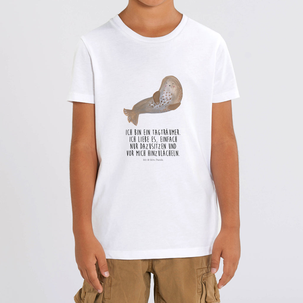 12-14 Jahre Kinder T-Shirt Robbe lachend Tiermotive, Gute Laune, lustige Sprüche, Tiere, Robbe, Robben, Seehund, Strand, Meerestier, Ostsee, Nordsee