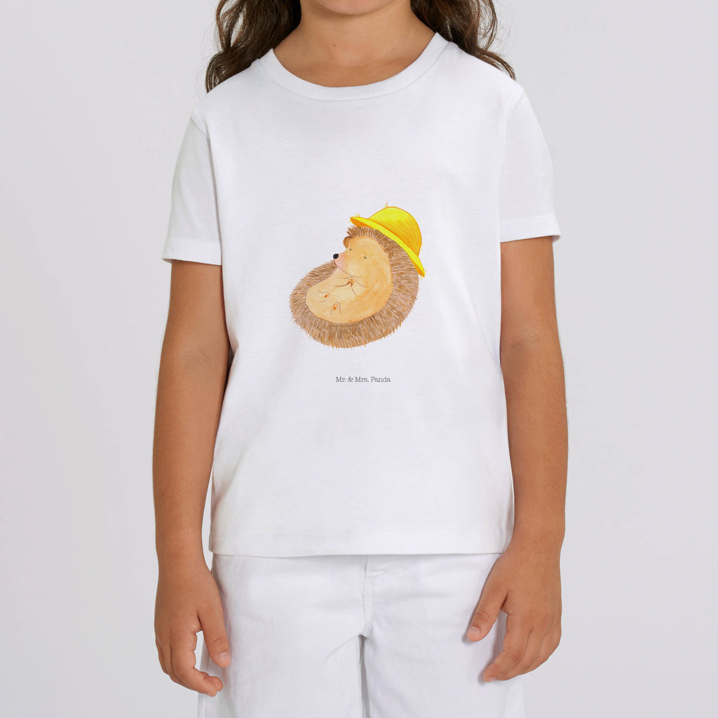5-6 Jahre Kinder T-Shirt Igel betet Tiermotive, Gute Laune, lustige Sprüche, Tiere, Igel, Igel mit Hut, Sonnenhut, Gott, Amen, beten, Leben, Dankbarkeit, Dankbar sein, dankbar, genießen