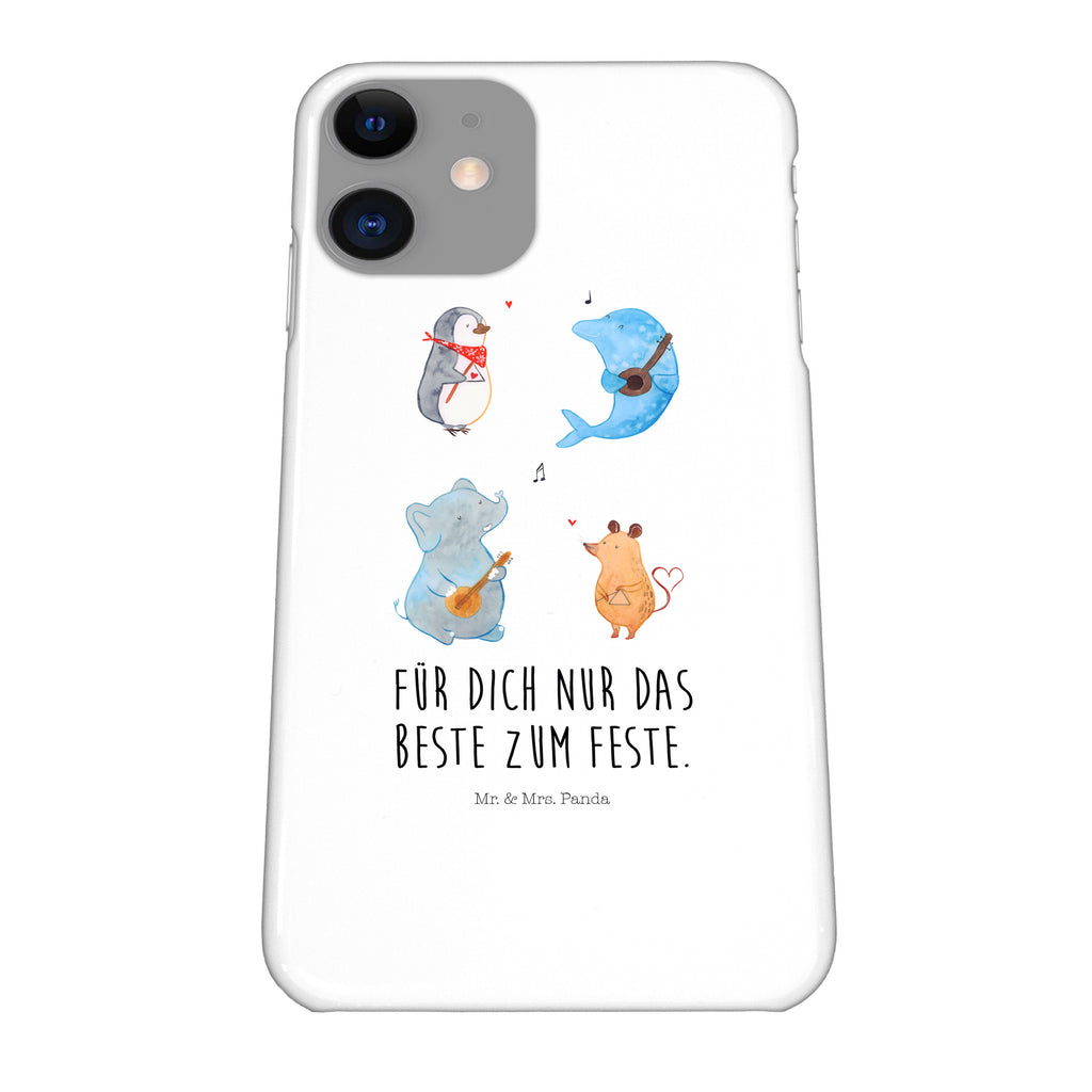 Iphone 11 Handyhülle Big Band Iphone 11, Handyhülle, Smartphone Hülle, Handy Case, Handycover, Hülle, Tiermotive, Gute Laune, lustige Sprüche, Tiere, Hund, Pinguin, Maus, Elefant, Delfin, Gitarre, Band, Triangel, Musikanten, Musik