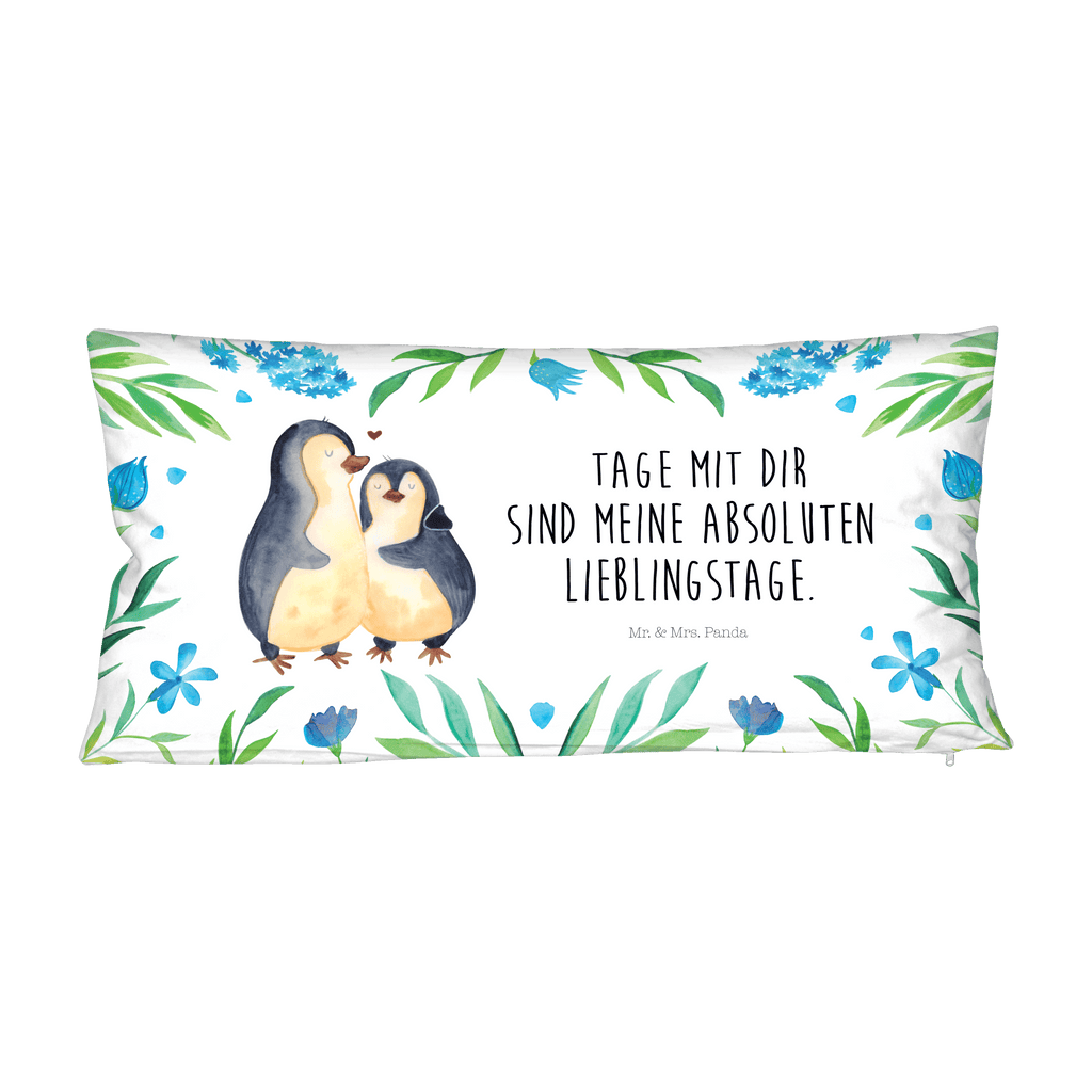 80x40 Pärchen Kissen Pinguin umarmend Kissen, Kissenhülle, Kopfkissen, Sofakissen, Dekokissen, Kissenbezug, Liebesgeschenk, Pinguin, Liebe, Liebespaar, Liebesbeweis, Verlobung, Jahrestag, Hochzeitstag, Hochzeit, Hochzeitsgeschenk