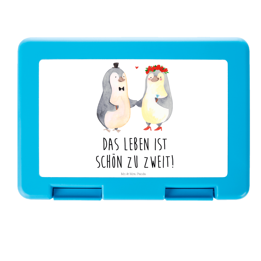 Brotdose Pinguin Heirat Brotbox, Snackbox, Lunch box, Butterbrotdose, Brotzeitbox, Liebe, Partner, Freund, Freundin, Ehemann, Ehefrau, Heiraten, Verlobung, Heiratsantrag, Liebesgeschenk, Jahrestag, Hocheitstag