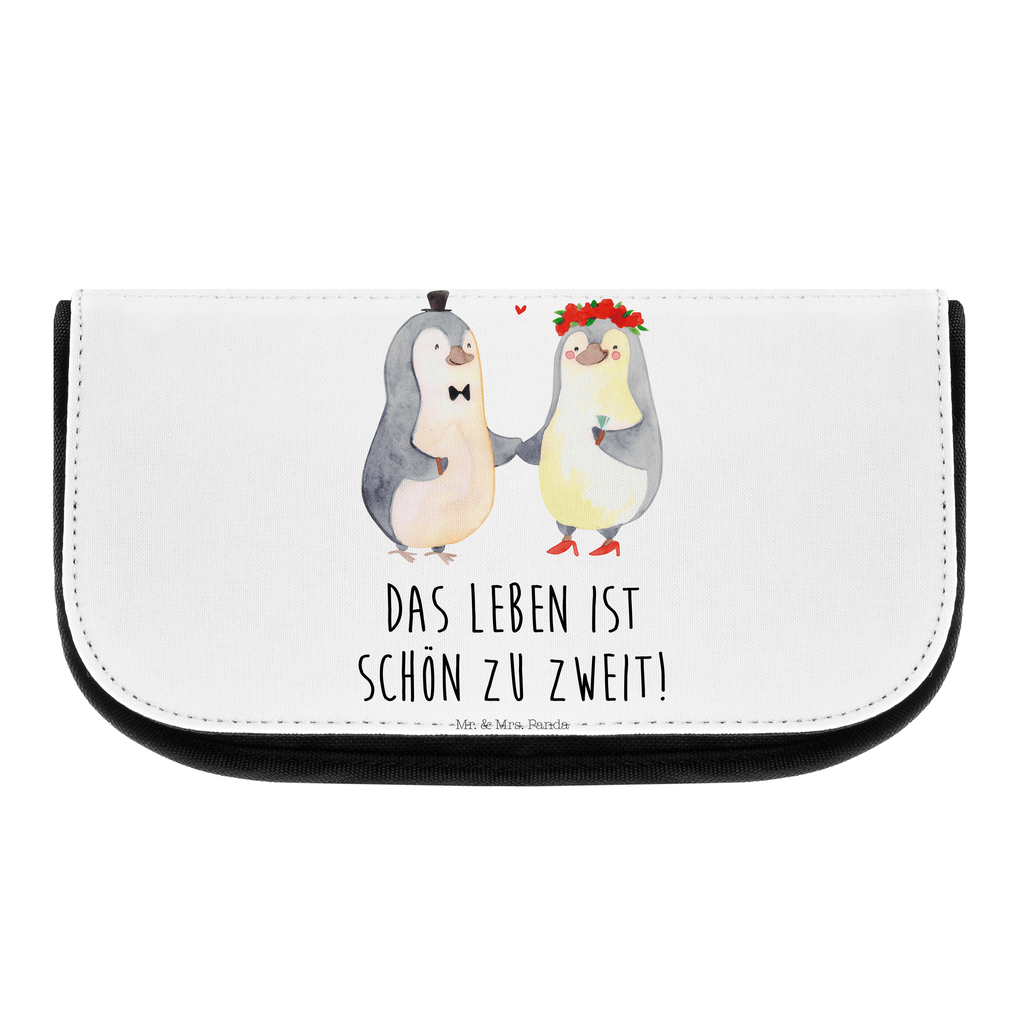 Kosmetiktasche Pinguin Heirat Kosmetikbeutel, Kulturtasche, Kulturbeutel, Schminktasche, Make-Up Tasche, Liebe, Partner, Freund, Freundin, Ehemann, Ehefrau, Heiraten, Verlobung, Heiratsantrag, Liebesgeschenk, Jahrestag, Hocheitstag