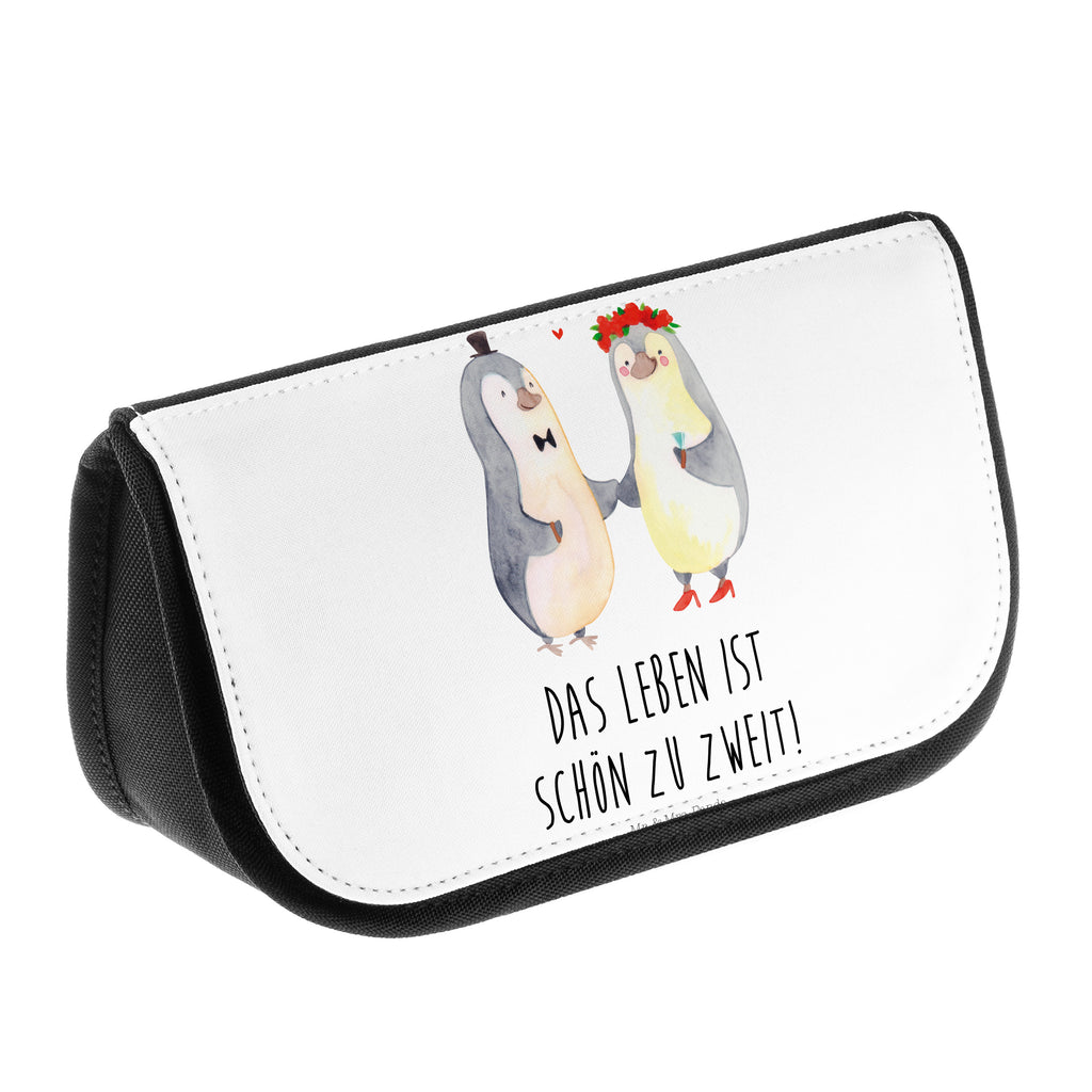 Kosmetiktasche Pinguin Heirat Kosmetikbeutel, Kulturtasche, Kulturbeutel, Schminktasche, Make-Up Tasche, Liebe, Partner, Freund, Freundin, Ehemann, Ehefrau, Heiraten, Verlobung, Heiratsantrag, Liebesgeschenk, Jahrestag, Hocheitstag