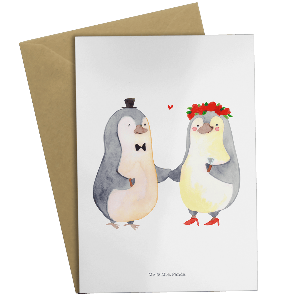 Grußkarte Pinguin Heirat Klappkarte, Einladungskarte, Glückwunschkarte, Hochzeitskarte, Geburtstagskarte, Karte, Liebe, Partner, Freund, Freundin, Ehemann, Ehefrau, Heiraten, Verlobung, Heiratsantrag, Liebesgeschenk, Jahrestag, Hocheitstag