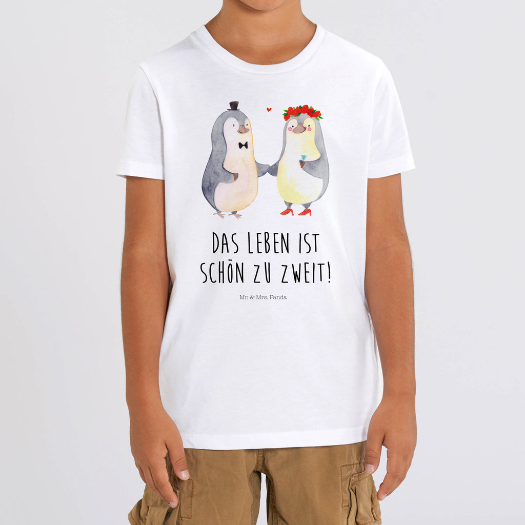 5-6 Jahre Kinder T-Shirt Pinguin Heirat Liebe, Partner, Freund, Freundin, Ehemann, Ehefrau, Heiraten, Verlobung, Heiratsantrag, Liebesgeschenk, Jahrestag, Hocheitstag