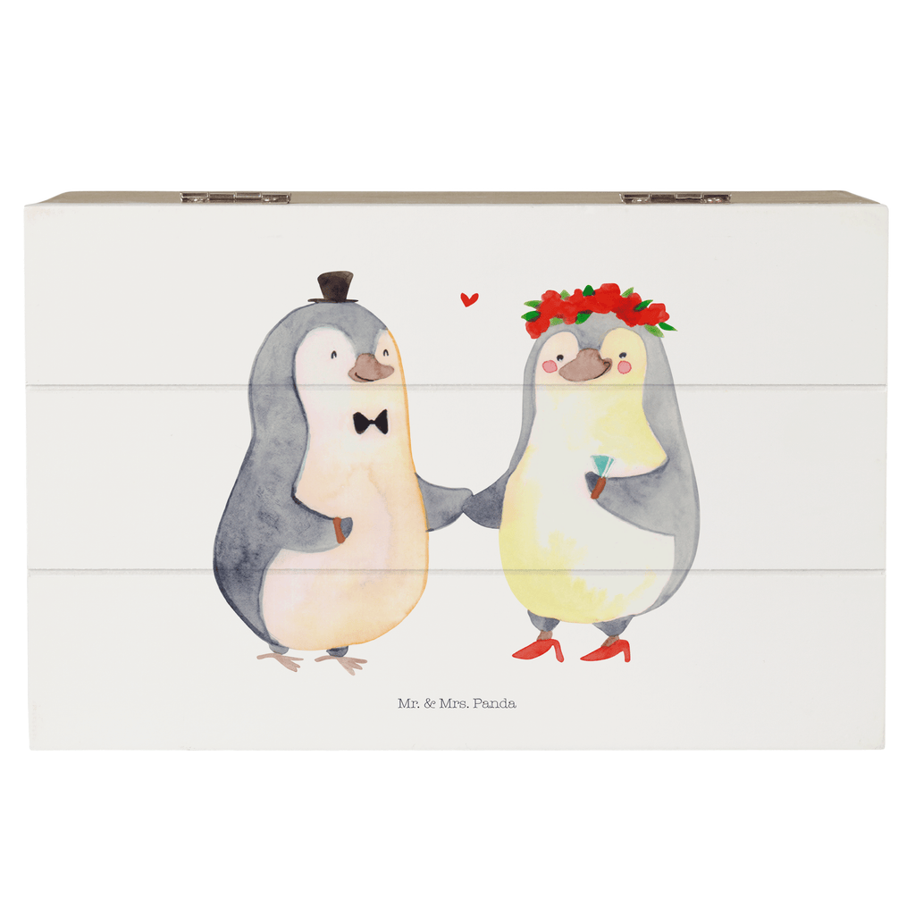 Holzkiste Pinguin Heirat Holzkiste, Kiste, Schatzkiste, Truhe, Schatulle, XXL, Erinnerungsbox, Erinnerungskiste, Dekokiste, Aufbewahrungsbox, Liebe, Partner, Freund, Freundin, Ehemann, Ehefrau, Heiraten, Verlobung, Heiratsantrag, Liebesgeschenk, Jahrestag, Hocheitstag