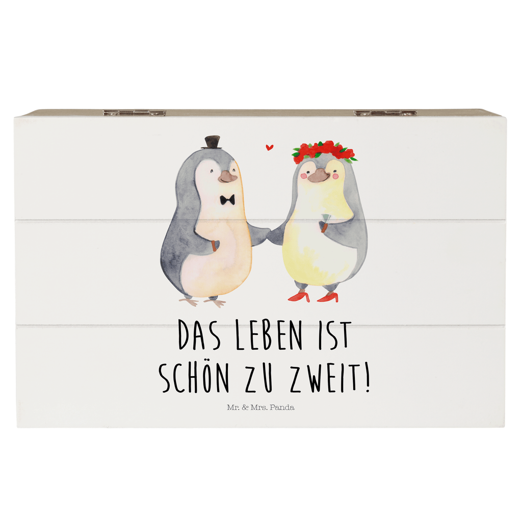 Holzkiste Pinguin Heirat Holzkiste, Kiste, Schatzkiste, Truhe, Schatulle, XXL, Erinnerungsbox, Erinnerungskiste, Dekokiste, Aufbewahrungsbox, Liebe, Partner, Freund, Freundin, Ehemann, Ehefrau, Heiraten, Verlobung, Heiratsantrag, Liebesgeschenk, Jahrestag, Hocheitstag