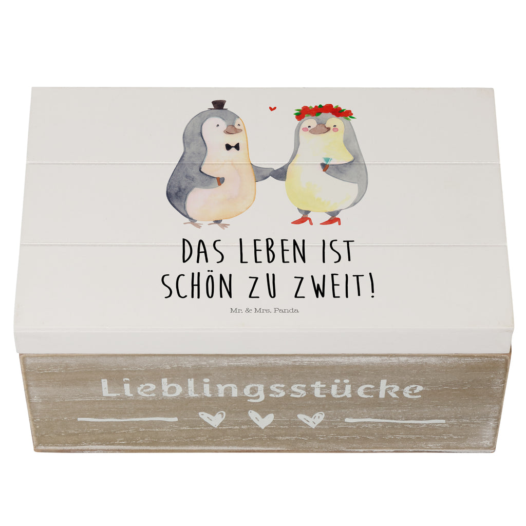 Holzkiste Pinguin Heirat Holzkiste, Kiste, Schatzkiste, Truhe, Schatulle, XXL, Erinnerungsbox, Erinnerungskiste, Dekokiste, Aufbewahrungsbox, Liebe, Partner, Freund, Freundin, Ehemann, Ehefrau, Heiraten, Verlobung, Heiratsantrag, Liebesgeschenk, Jahrestag, Hocheitstag