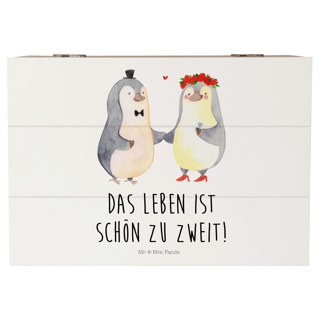 Holzkiste Pinguin Heirat Holzkiste, Kiste, Schatzkiste, Truhe, Schatulle, XXL, Erinnerungsbox, Erinnerungskiste, Dekokiste, Aufbewahrungsbox, Liebe, Partner, Freund, Freundin, Ehemann, Ehefrau, Heiraten, Verlobung, Heiratsantrag, Liebesgeschenk, Jahrestag, Hocheitstag