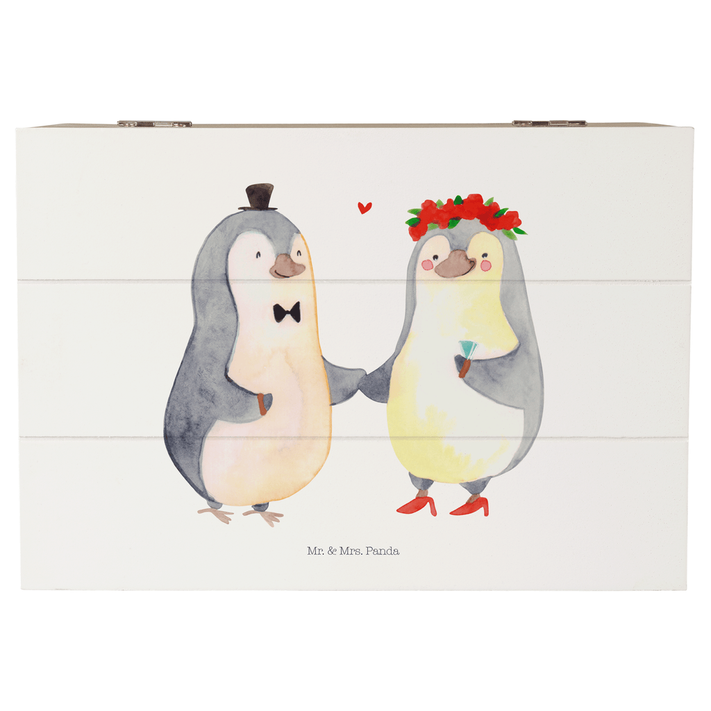 Holzkiste Pinguin Heirat Holzkiste, Kiste, Schatzkiste, Truhe, Schatulle, XXL, Erinnerungsbox, Erinnerungskiste, Dekokiste, Aufbewahrungsbox, Liebe, Partner, Freund, Freundin, Ehemann, Ehefrau, Heiraten, Verlobung, Heiratsantrag, Liebesgeschenk, Jahrestag, Hocheitstag