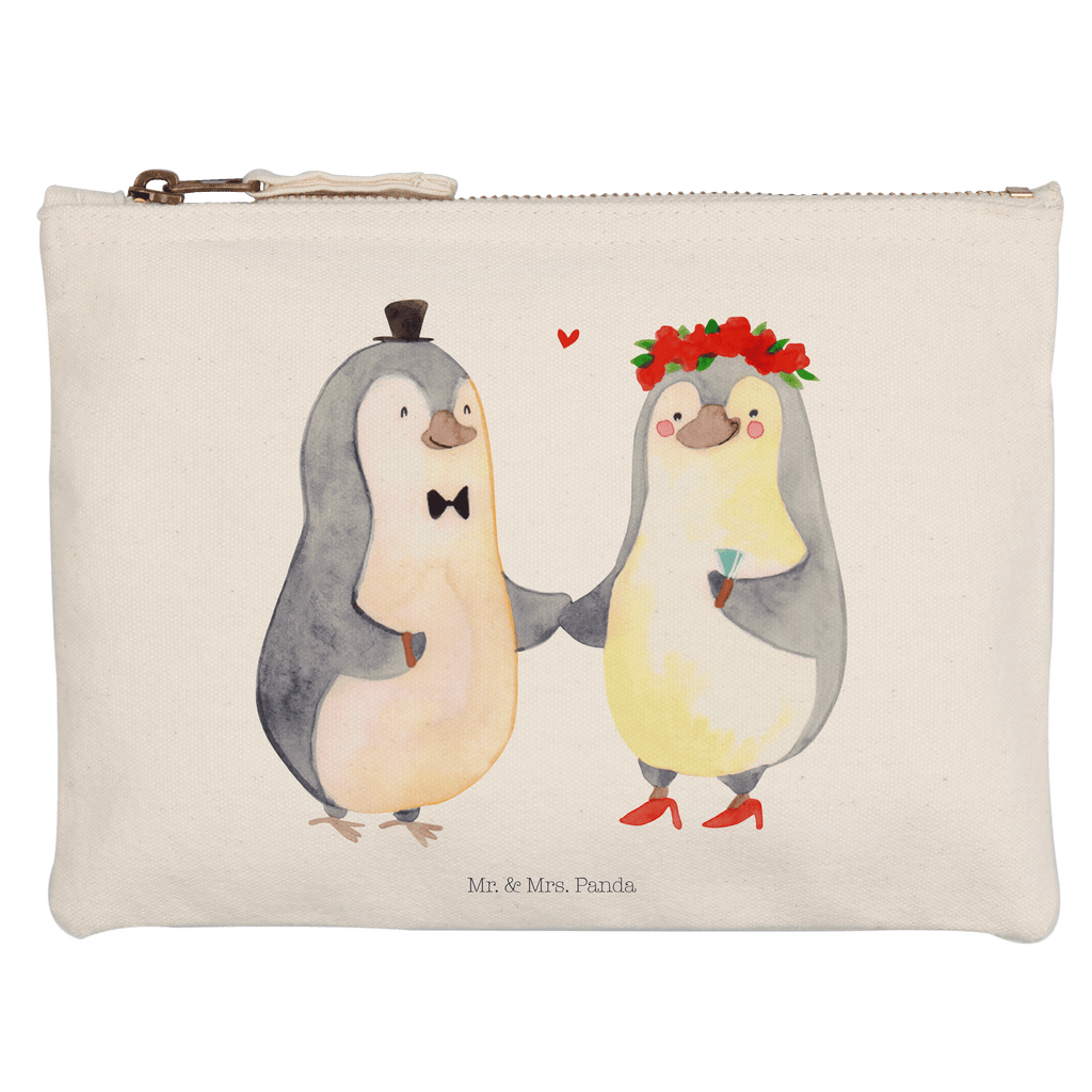 Schminktasche Pinguin Heirat Schminktasche, Kosmetiktasche, Kosmetikbeutel, Stiftemäppchen, Etui, Federmappe, Makeup, XXL, Schminketui, Kosmetiketui, Schlamperetui, Liebe, Partner, Freund, Freundin, Ehemann, Ehefrau, Heiraten, Verlobung, Heiratsantrag, Liebesgeschenk, Jahrestag, Hocheitstag