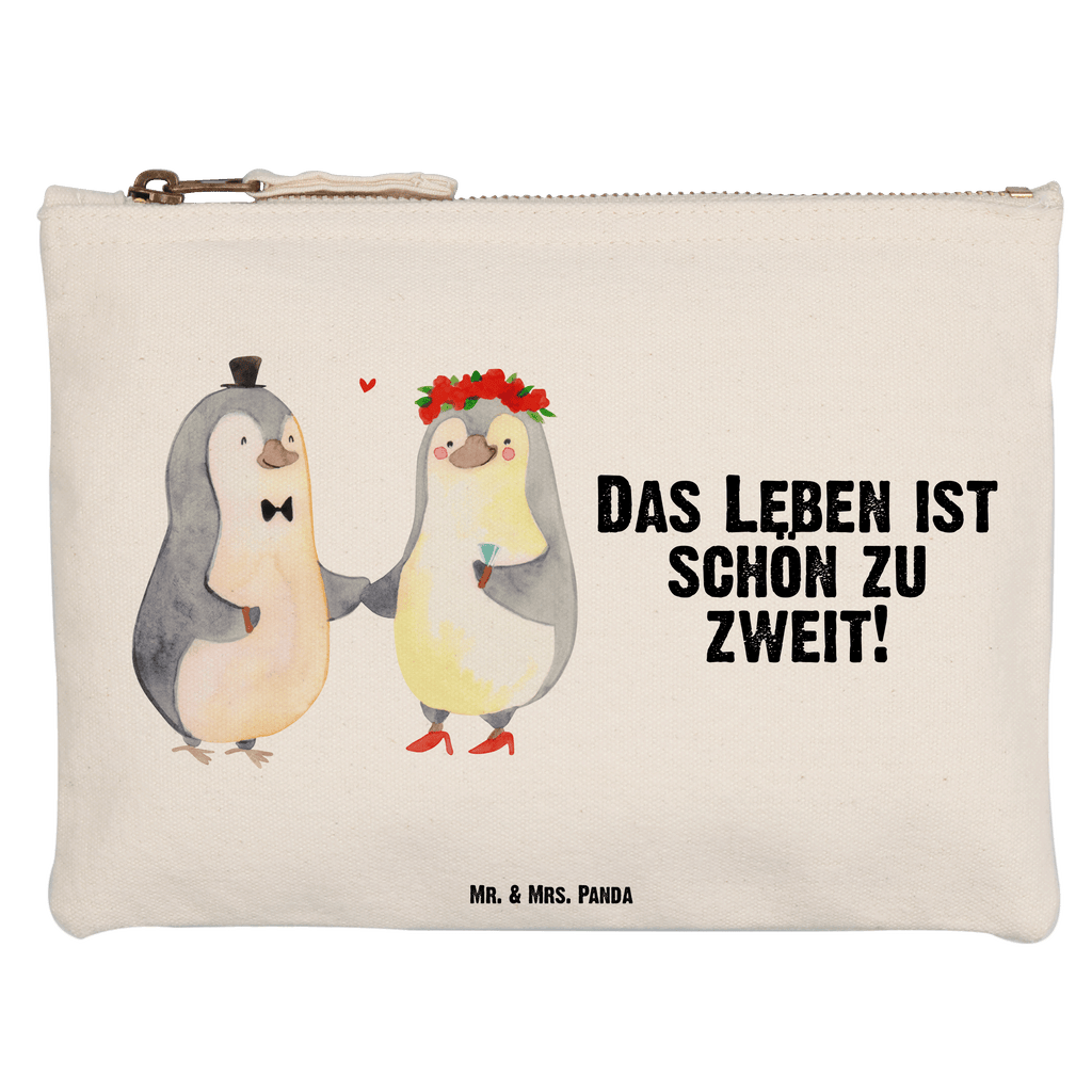Schminktasche Pinguin Heirat Schminktasche, Kosmetiktasche, Kosmetikbeutel, Stiftemäppchen, Etui, Federmappe, Makeup, XXL, Schminketui, Kosmetiketui, Schlamperetui, Liebe, Partner, Freund, Freundin, Ehemann, Ehefrau, Heiraten, Verlobung, Heiratsantrag, Liebesgeschenk, Jahrestag, Hocheitstag