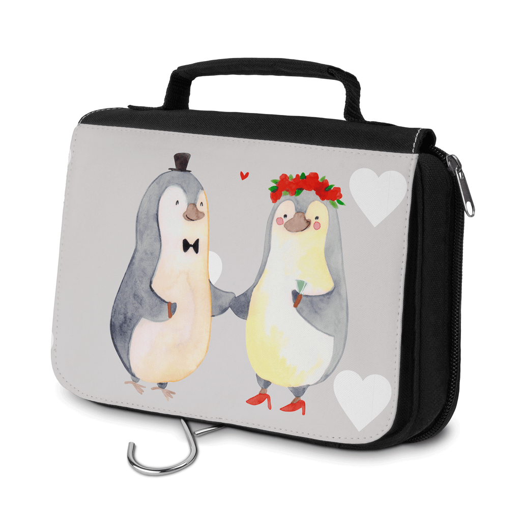 Kulturbeutel Pinguin Heirat Kulturbeutel, Zum Aufhängen, Waschtasche, Kosmetiktasche, Damen, Herren, Aufbewahrungstasche, Schminktasche, Kosmetikbeutel, Organizer, Kulturtasche, Schminkutensil, Liebe, Partner, Freund, Freundin, Ehemann, Ehefrau, Heiraten, Verlobung, Heiratsantrag, Liebesgeschenk, Jahrestag, Hocheitstag