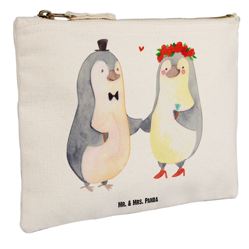 Schminktasche Pinguin Heirat Schminktasche, Kosmetiktasche, Kosmetikbeutel, Stiftemäppchen, Etui, Federmappe, Makeup, XXL, Schminketui, Kosmetiketui, Schlamperetui, Liebe, Partner, Freund, Freundin, Ehemann, Ehefrau, Heiraten, Verlobung, Heiratsantrag, Liebesgeschenk, Jahrestag, Hocheitstag