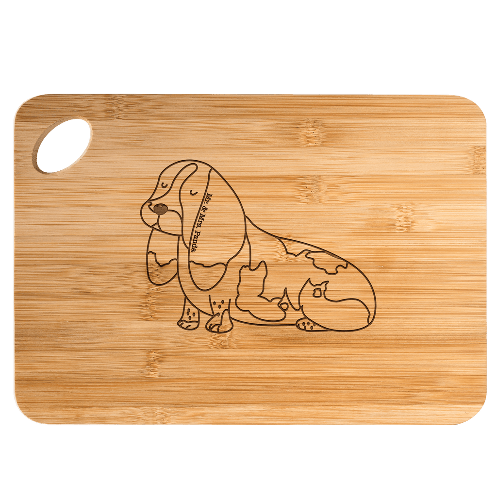 Bambus - Schneidebrett Hund Basset Hound Küchenbrett, Frühstücksbrett, Hackbrett, Brett, Holzbrettchen, Hund, Hundemotiv, Haustier, Hunderasse, Tierliebhaber, Hundebesitzer, Sprüche, Basset Hound, Basset, Hundeliebe, kinderlos