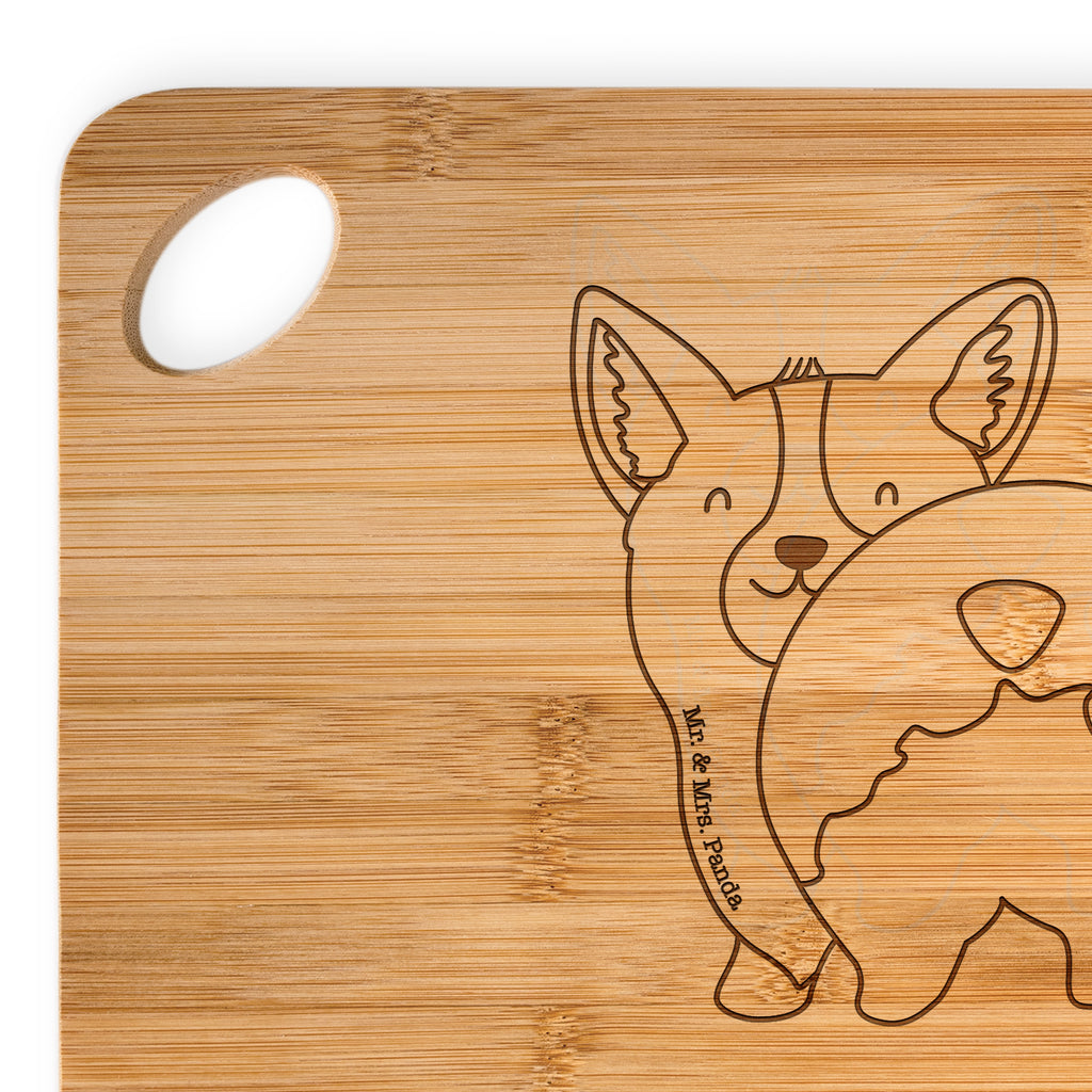 Bambus - Schneidebrett Corgie Po Küchenbrett, Frühstücksbrett, Hackbrett, Brett, Holzbrettchen, Hund, Hundemotiv, Haustier, Hunderasse, Tierliebhaber, Hundebesitzer, Sprüche, Corgie, Hundeliebe, Motivation, Selbstliebe, Spruch