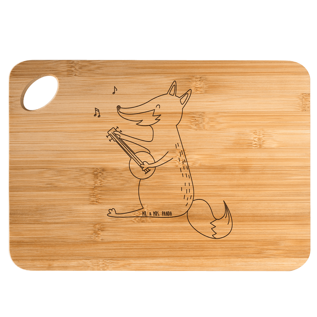 Bambus - Schneidebrett Fuchs Gitarre Küchenbrett, Frühstücksbrett, Hackbrett, Brett, Holzbrettchen, Fuchs, Füchse, Geschenk Musiker, Musik Spruch, Musikerin, Sänger, Sängerin, Gitarre