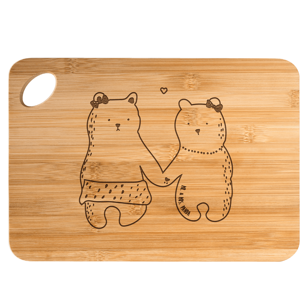 Bambus - Schneidebrett Bär Freundin Küchenbrett, Frühstücksbrett, Hackbrett, Brett, Holzbrettchen, Bär, Teddy, Teddybär, Bär Freundin Beste Freund Liebe Liebesbeweis Verliebt Kumpel Kumpeliene
