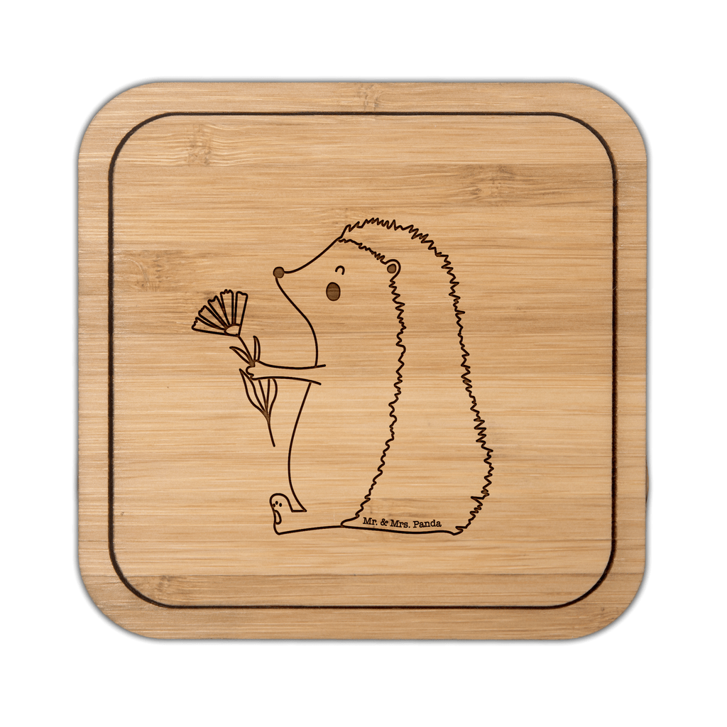 Untersetzer quadratisch Igel mit Blume Untersetzer, Bierdeckel, Glasuntersetzer, Untersetzer Gläser, Getränkeuntersetzer, Tiermotive, Gute Laune, lustige Sprüche, Tiere, Igel, Gute Besserung, Genesungswünsche, Krankheit, Krankenhaus, krank, Besuch