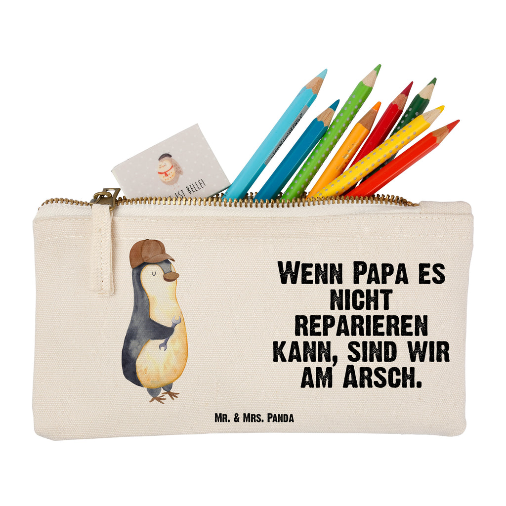 Schminktasche Wenn Papa es nicht reparieren kann, sind wir am Arsch Schminktasche, Kosmetiktasche, Kosmetikbeutel, Stiftemäppchen, Etui, Federmappe, Makeup, XXL, Schminketui, Kosmetiketui, Schlamperetui, Familie, Vatertag, Muttertag, Bruder, Schwester, Mama, Papa, Oma, Opa, Vater, Geschenk Papa, Bester Papa der Welt