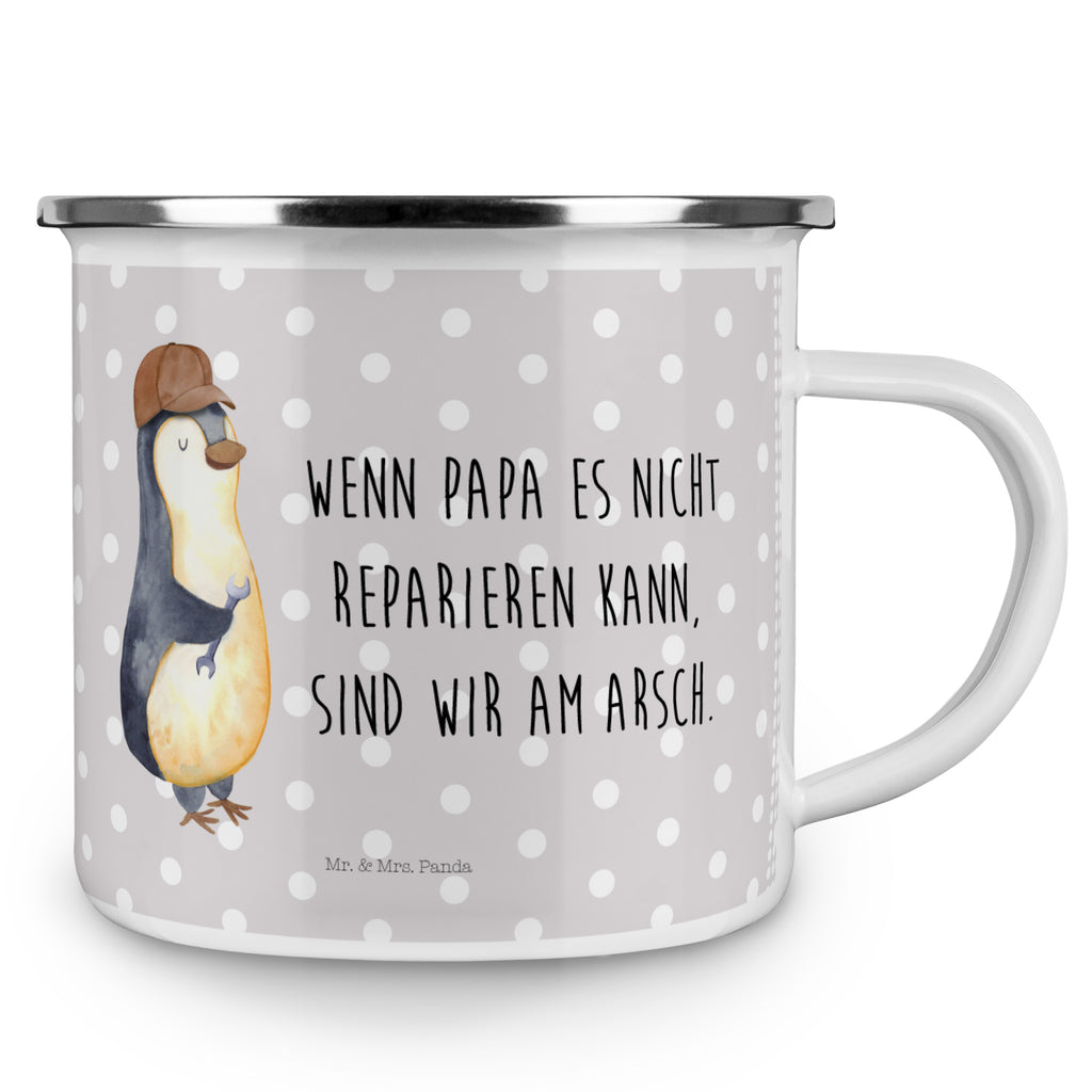 Camping Emaille Tasse Wenn Papa es nicht reparieren kann, sind wir am Arsch Campingtasse, Trinkbecher, Metalltasse, Outdoor Tasse, Emaille Trinkbecher, Blechtasse Outdoor, Emaille Campingbecher, Edelstahl Trinkbecher, Metalltasse für Camping, Kaffee Blechtasse, Camping Tasse Metall, Familie, Vatertag, Muttertag, Bruder, Schwester, Mama, Papa, Oma, Opa, Vater, Geschenk Papa, Bester Papa der Welt