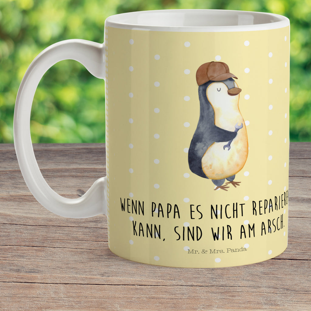 Kindertasse Wenn Papa es nicht reparieren kann, sind wir am Arsch Kunststoff Tasse, Kindergarten, Tasse, Trinkbecher, Camping Becher, Kaffeetasse, Kunststoffbecher, Kindergartenbecher, Outdoorgeschirr, Kunststoffgeschirr, Reisebecher, Reisetasse, Kinderbecher, Familie, Vatertag, Muttertag, Bruder, Schwester, Mama, Papa, Oma, Opa, Vater, Geschenk Papa, Bester Papa der Welt