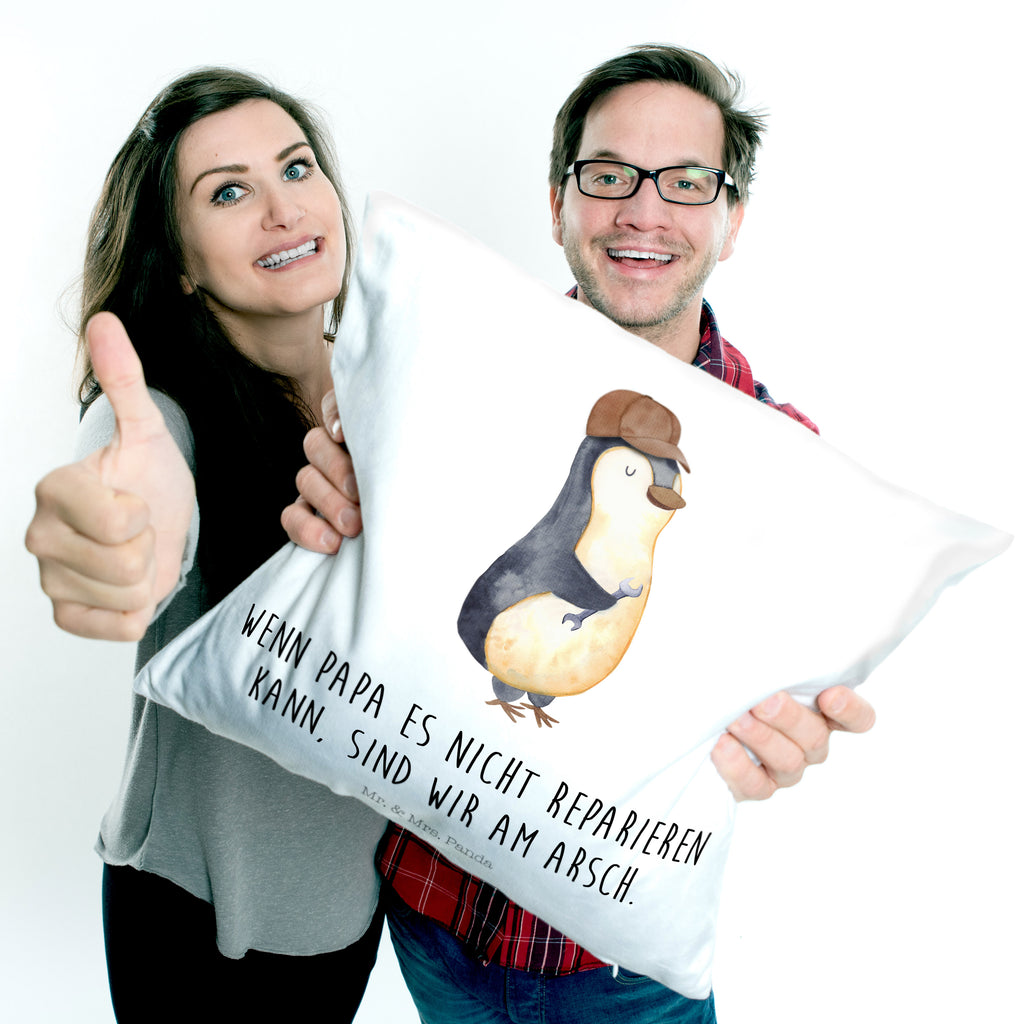 40x40 Kissen Wenn Papa es nicht reparieren kann, sind wir am Arsch Kissenhülle, Kopfkissen, Sofakissen, Dekokissen, Motivkissen, Familie, Vatertag, Muttertag, Bruder, Schwester, Mama, Papa, Oma, Opa, Vater, Geschenk Papa, Bester Papa der Welt