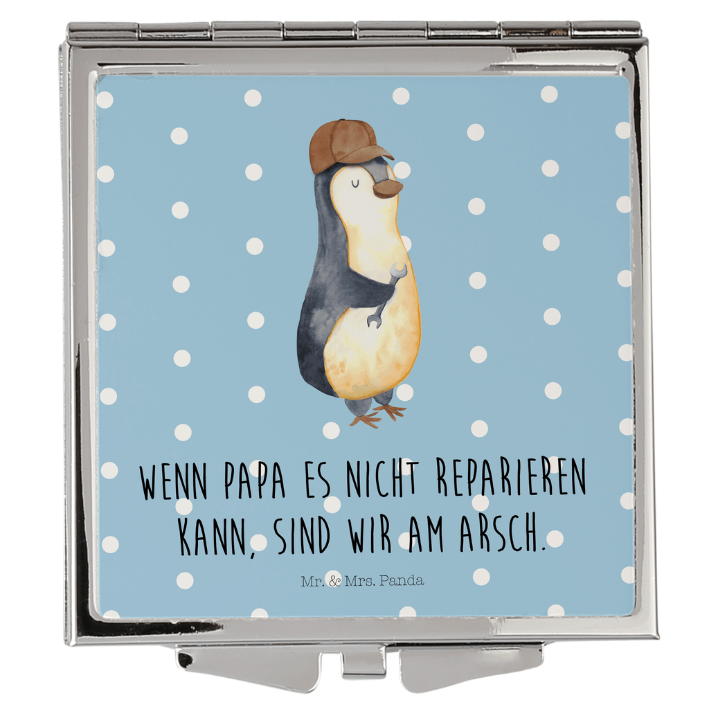 Handtaschenspiegel quadratisch Wenn Papa es nicht reparieren kann, sind wir am Arsch Spiegel, Handtasche, Quadrat, silber, schminken, Schminkspiegel, Familie, Vatertag, Muttertag, Bruder, Schwester, Mama, Papa, Oma, Opa, Vater, Geschenk Papa, Bester Papa der Welt