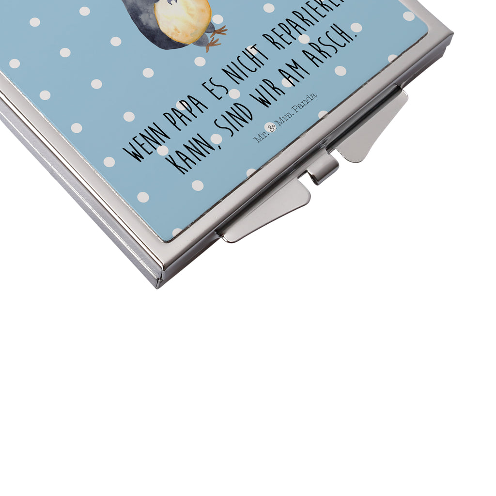 Handtaschenspiegel quadratisch Wenn Papa es nicht reparieren kann, sind wir am Arsch Spiegel, Handtasche, Quadrat, silber, schminken, Schminkspiegel, Familie, Vatertag, Muttertag, Bruder, Schwester, Mama, Papa, Oma, Opa, Vater, Geschenk Papa, Bester Papa der Welt
