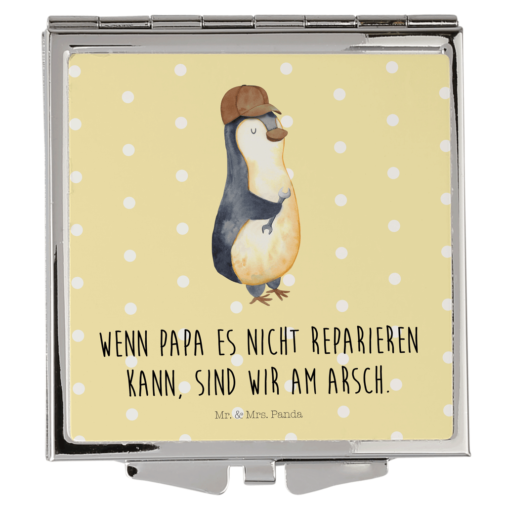 Handtaschenspiegel quadratisch Wenn Papa es nicht reparieren kann, sind wir am Arsch Spiegel, Handtasche, Quadrat, silber, schminken, Schminkspiegel, Familie, Vatertag, Muttertag, Bruder, Schwester, Mama, Papa, Oma, Opa, Vater, Geschenk Papa, Bester Papa der Welt