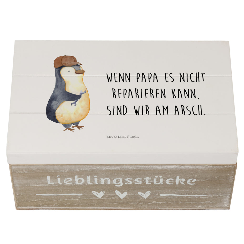 Holzkiste Wenn Papa es nicht reparieren kann, sind wir am Arsch Holzkiste, Kiste, Schatzkiste, Truhe, Schatulle, XXL, Erinnerungsbox, Erinnerungskiste, Dekokiste, Aufbewahrungsbox, Familie, Vatertag, Muttertag, Bruder, Schwester, Mama, Papa, Oma, Opa, Vater, Geschenk Papa, Bester Papa der Welt