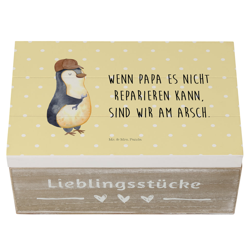 Holzkiste Wenn Papa es nicht reparieren kann, sind wir am Arsch Holzkiste, Kiste, Schatzkiste, Truhe, Schatulle, XXL, Erinnerungsbox, Erinnerungskiste, Dekokiste, Aufbewahrungsbox, Familie, Vatertag, Muttertag, Bruder, Schwester, Mama, Papa, Oma, Opa, Vater, Geschenk Papa, Bester Papa der Welt