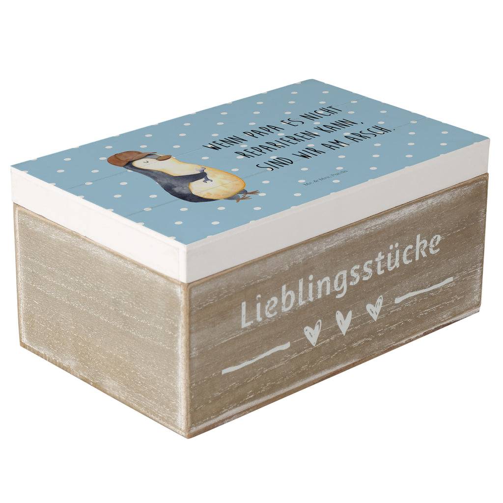 Holzkiste Wenn Papa es nicht reparieren kann, sind wir am Arsch Holzkiste, Kiste, Schatzkiste, Truhe, Schatulle, XXL, Erinnerungsbox, Erinnerungskiste, Dekokiste, Aufbewahrungsbox, Familie, Vatertag, Muttertag, Bruder, Schwester, Mama, Papa, Oma, Opa, Vater, Geschenk Papa, Bester Papa der Welt