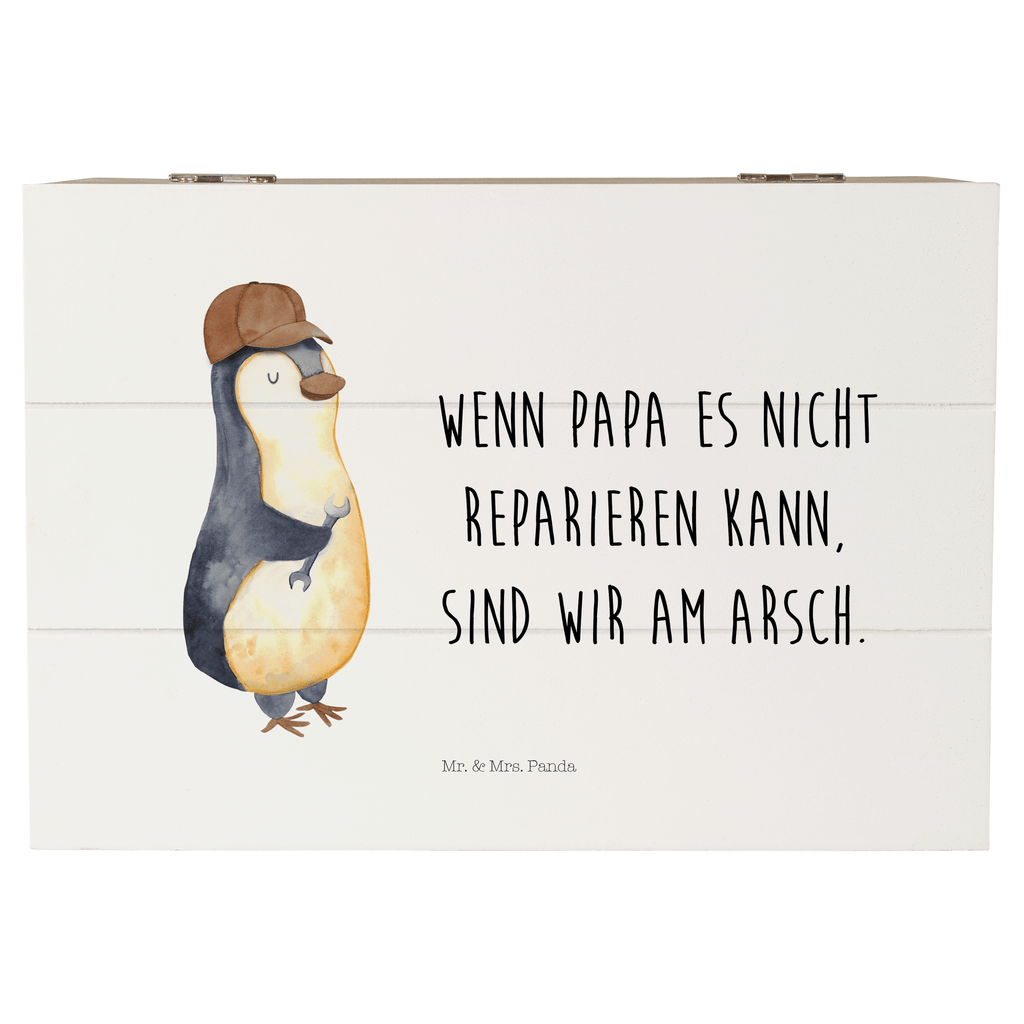 Holzkiste Wenn Papa es nicht reparieren kann, sind wir am Arsch Holzkiste, Kiste, Schatzkiste, Truhe, Schatulle, XXL, Erinnerungsbox, Erinnerungskiste, Dekokiste, Aufbewahrungsbox, Familie, Vatertag, Muttertag, Bruder, Schwester, Mama, Papa, Oma, Opa, Vater, Geschenk Papa, Bester Papa der Welt