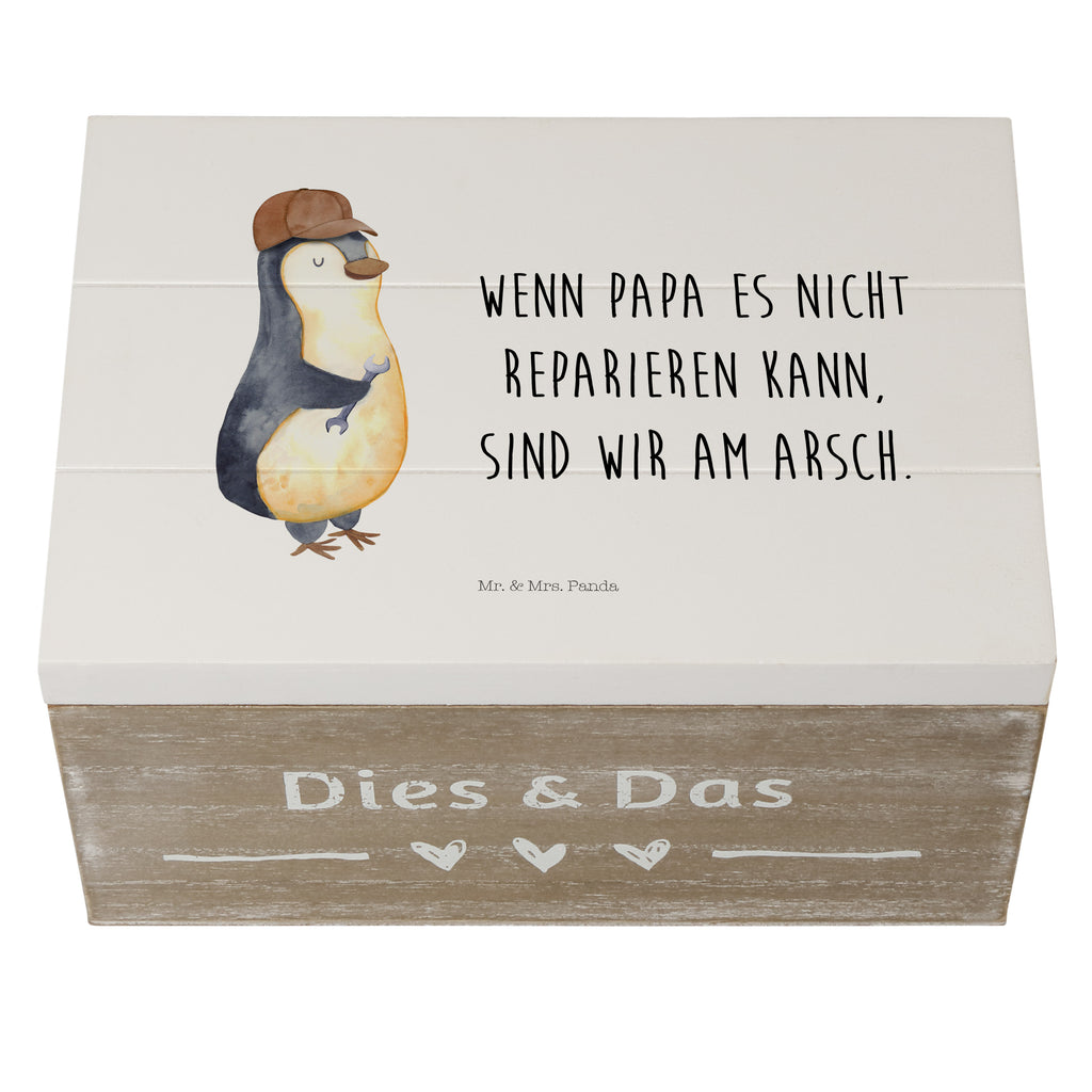 Holzkiste Wenn Papa es nicht reparieren kann, sind wir am Arsch Holzkiste, Kiste, Schatzkiste, Truhe, Schatulle, XXL, Erinnerungsbox, Erinnerungskiste, Dekokiste, Aufbewahrungsbox, Familie, Vatertag, Muttertag, Bruder, Schwester, Mama, Papa, Oma, Opa, Vater, Geschenk Papa, Bester Papa der Welt