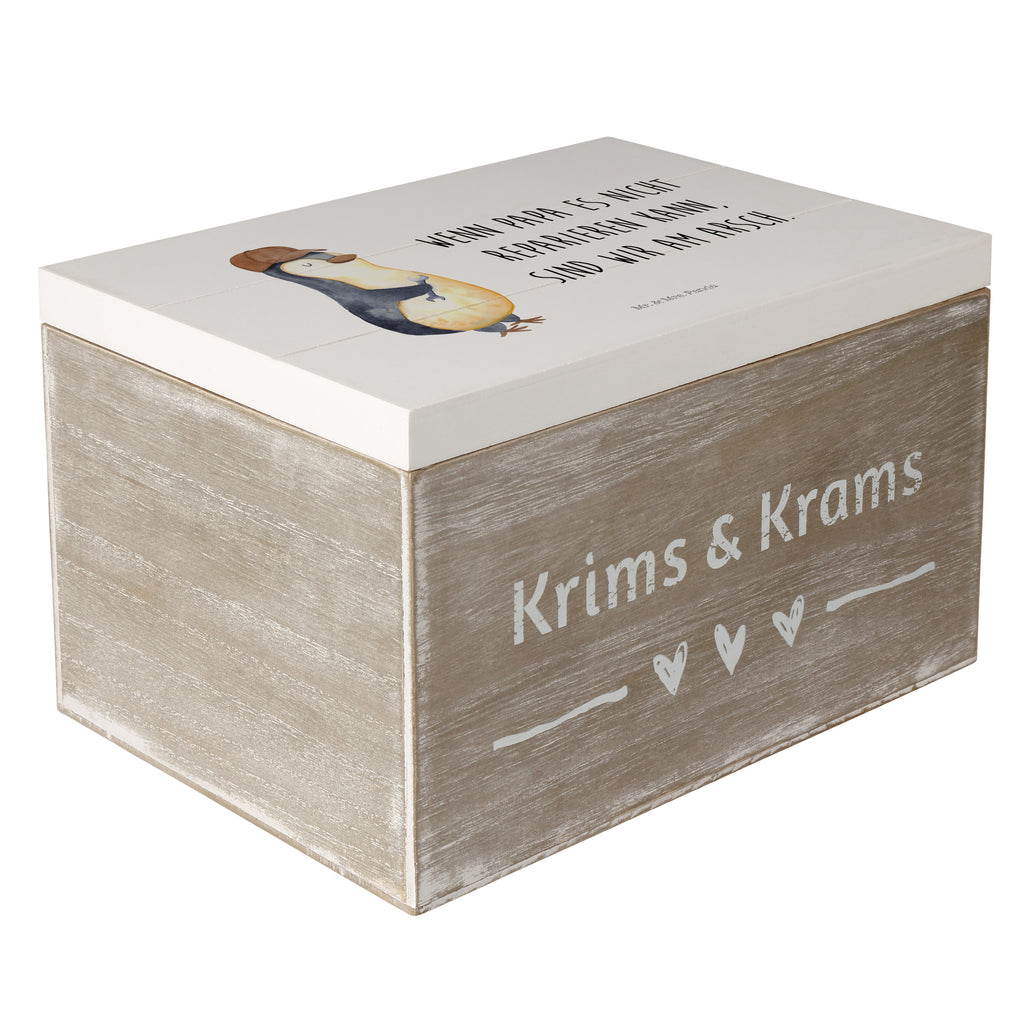Holzkiste Wenn Papa es nicht reparieren kann, sind wir am Arsch Holzkiste, Kiste, Schatzkiste, Truhe, Schatulle, XXL, Erinnerungsbox, Erinnerungskiste, Dekokiste, Aufbewahrungsbox, Familie, Vatertag, Muttertag, Bruder, Schwester, Mama, Papa, Oma, Opa, Vater, Geschenk Papa, Bester Papa der Welt