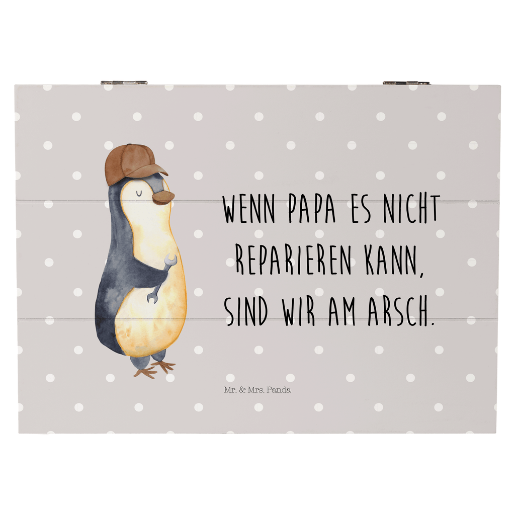 Holzkiste Wenn Papa es nicht reparieren kann, sind wir am Arsch Holzkiste, Kiste, Schatzkiste, Truhe, Schatulle, XXL, Erinnerungsbox, Erinnerungskiste, Dekokiste, Aufbewahrungsbox, Familie, Vatertag, Muttertag, Bruder, Schwester, Mama, Papa, Oma, Opa, Vater, Geschenk Papa, Bester Papa der Welt