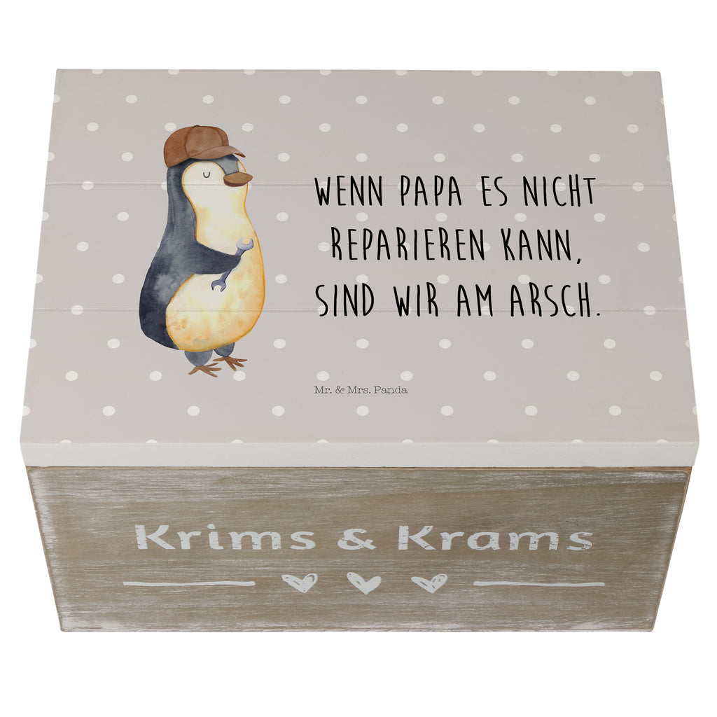Holzkiste Wenn Papa es nicht reparieren kann, sind wir am Arsch Holzkiste, Kiste, Schatzkiste, Truhe, Schatulle, XXL, Erinnerungsbox, Erinnerungskiste, Dekokiste, Aufbewahrungsbox, Familie, Vatertag, Muttertag, Bruder, Schwester, Mama, Papa, Oma, Opa, Vater, Geschenk Papa, Bester Papa der Welt