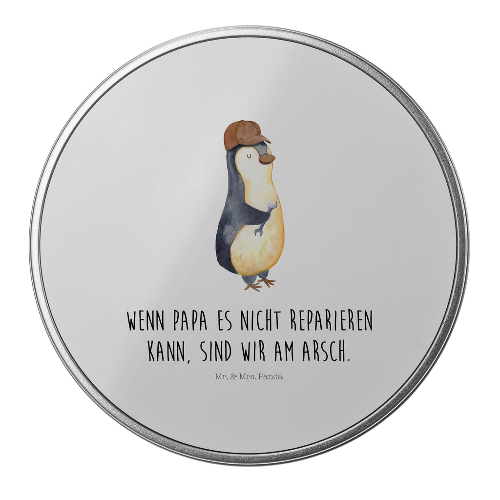 Blechdose rund Wenn Papa es nicht reparieren kann, sind wir am Arsch Metalldose, Keksdose, Dose, Vorratsdose, Geschenkbox, Familie, Vatertag, Muttertag, Bruder, Schwester, Mama, Papa, Oma, Opa, Vater, Geschenk Papa, Bester Papa der Welt