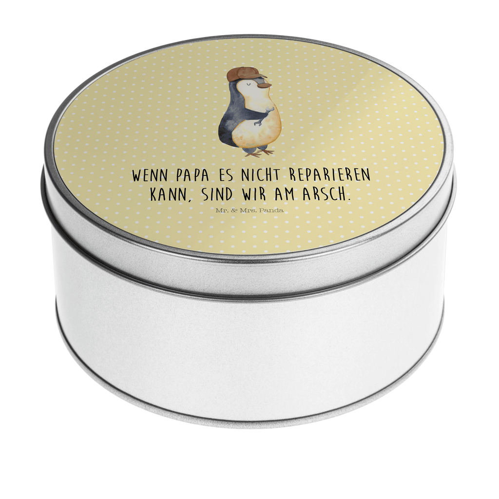 Blechdose rund Wenn Papa es nicht reparieren kann, sind wir am Arsch Metalldose, Keksdose, Dose, Vorratsdose, Geschenkbox, Familie, Vatertag, Muttertag, Bruder, Schwester, Mama, Papa, Oma, Opa, Vater, Geschenk Papa, Bester Papa der Welt