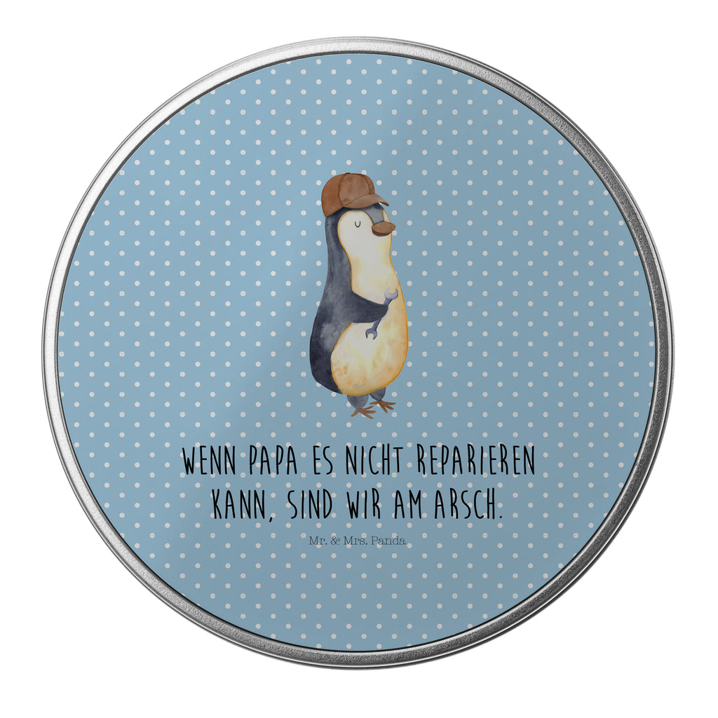 Blechdose rund Wenn Papa es nicht reparieren kann, sind wir am Arsch Metalldose, Keksdose, Dose, Vorratsdose, Geschenkbox, Familie, Vatertag, Muttertag, Bruder, Schwester, Mama, Papa, Oma, Opa, Vater, Geschenk Papa, Bester Papa der Welt
