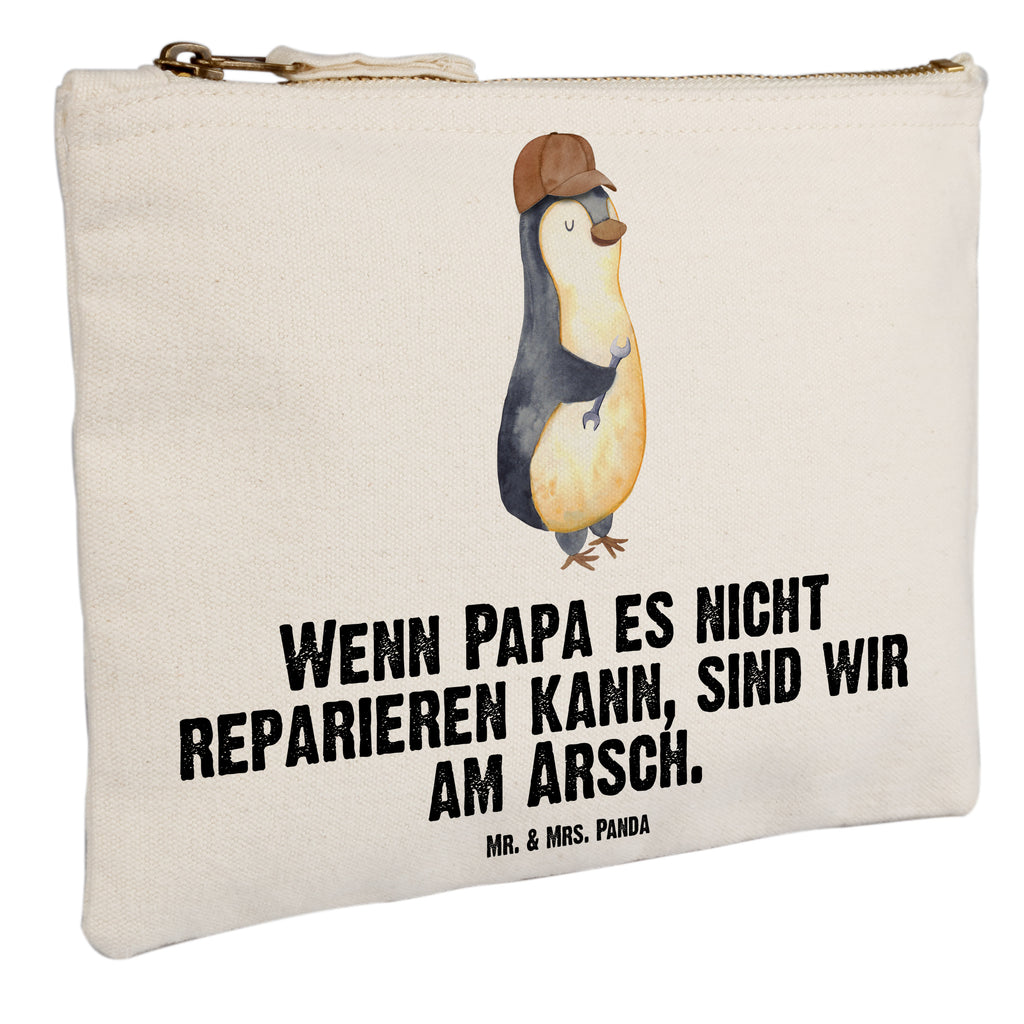 Schminktasche Wenn Papa es nicht reparieren kann, sind wir am Arsch Schminktasche, Kosmetiktasche, Kosmetikbeutel, Stiftemäppchen, Etui, Federmappe, Makeup, XXL, Schminketui, Kosmetiketui, Schlamperetui, Familie, Vatertag, Muttertag, Bruder, Schwester, Mama, Papa, Oma, Opa, Vater, Geschenk Papa, Bester Papa der Welt