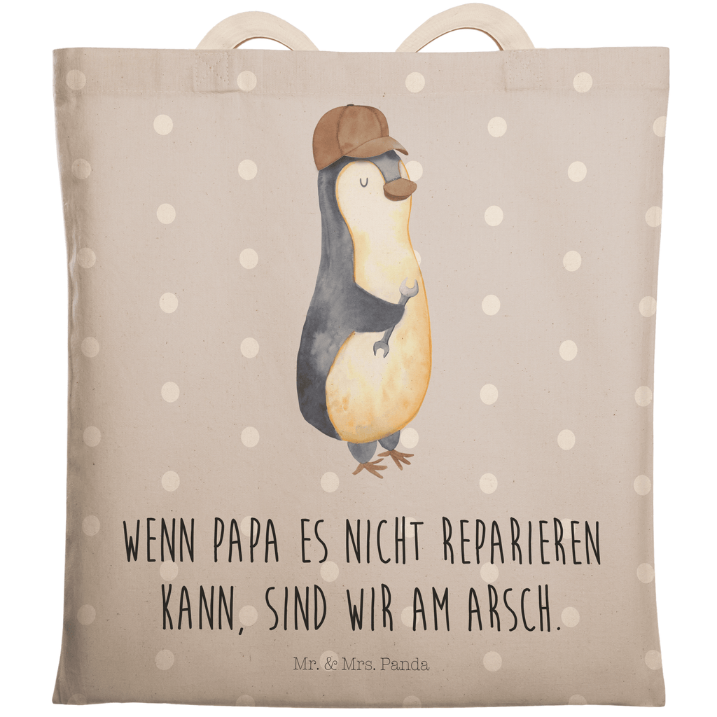 Einkaufstasche Wenn Papa es nicht reparieren kann, sind wir am Arsch Tragetasche, Tasche, Beutel, Stofftasche, Baumwolltasche, Umhängetasche, Shopper, Familie, Vatertag, Muttertag, Bruder, Schwester, Mama, Papa, Oma, Opa, Vater, Geschenk Papa, Bester Papa der Welt