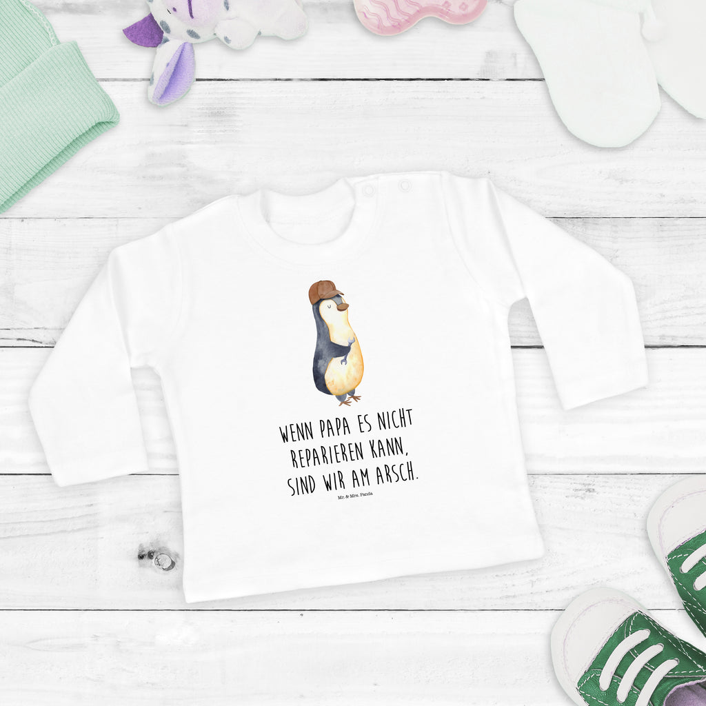 3-6 Monate Baby Longsleeve Wenn Papa es nicht reparieren kann, sind wir am Arsch Mädchen, Jungen, Baby, Langarm, Bio, Kleidung, Familie, Vatertag, Muttertag, Bruder, Schwester, Mama, Papa, Oma, Opa, Vater, Geschenk Papa, Bester Papa der Welt