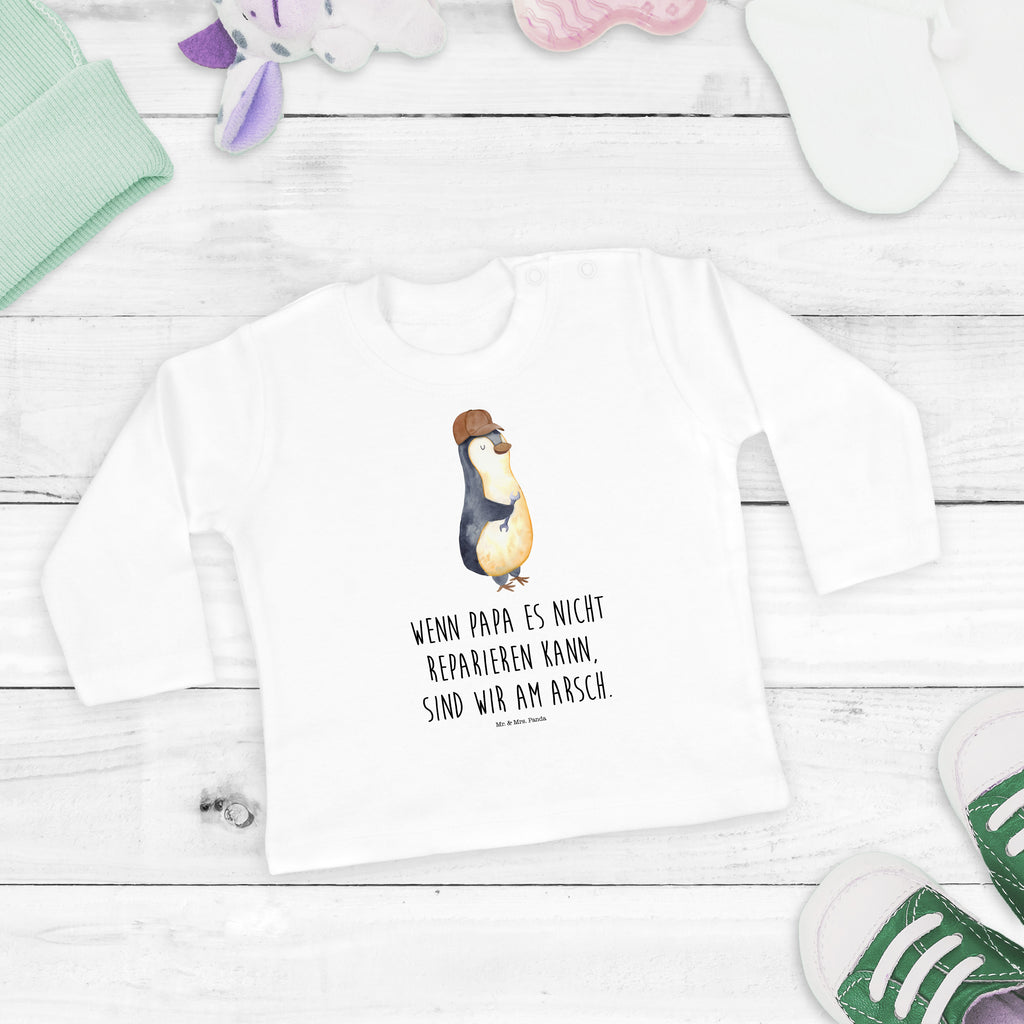 3-6 Monate Baby Longsleeve Wenn Papa es nicht reparieren kann, sind wir am Arsch Mädchen, Jungen, Baby, Langarm, Bio, Kleidung, Familie, Vatertag, Muttertag, Bruder, Schwester, Mama, Papa, Oma, Opa, Vater, Geschenk Papa, Bester Papa der Welt