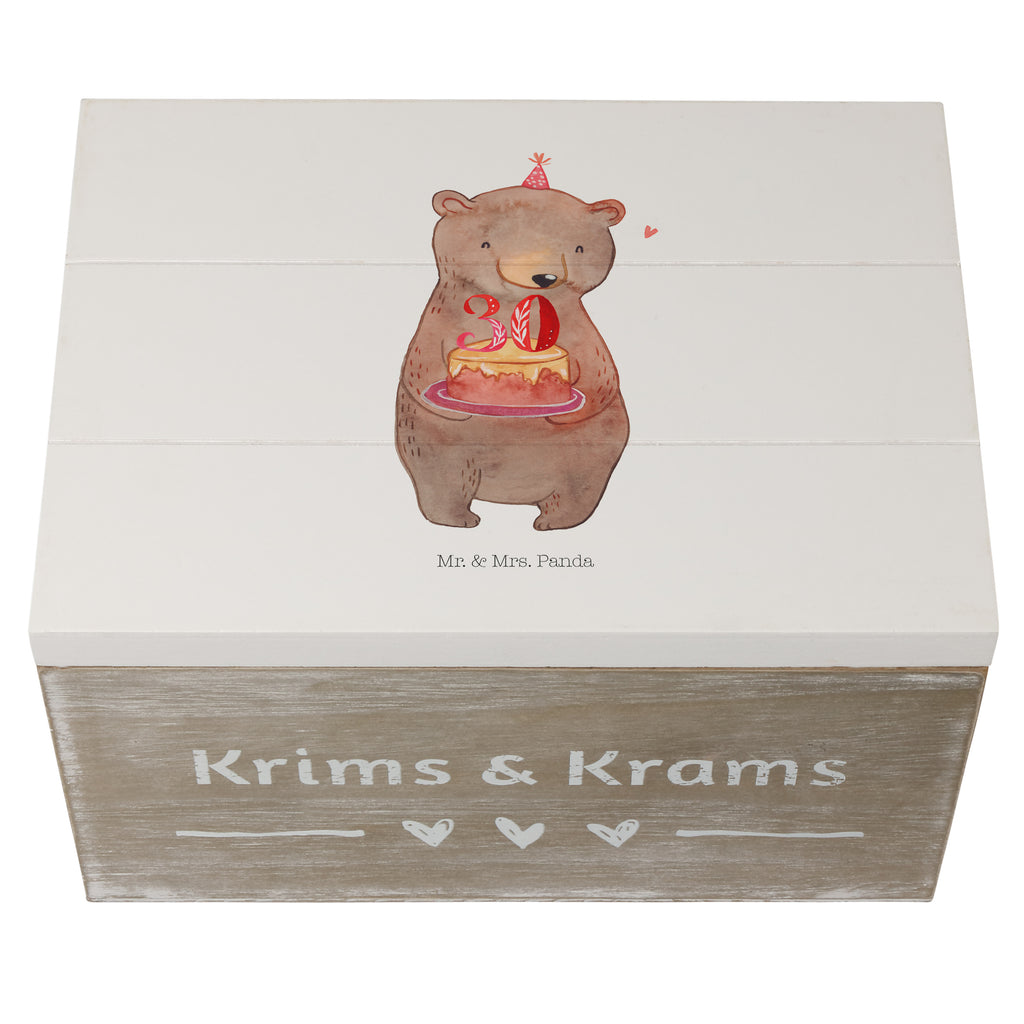 Holzkiste Bär Torte 30. Geburtstag Holzkiste, Kiste, Schatzkiste, Truhe, Schatulle, XXL, Erinnerungsbox, Erinnerungskiste, Dekokiste, Aufbewahrungsbox, Geburtstag, Geburtstagsgeschenk, Geschenk, Party, Feiern, Torte, Kuchen
