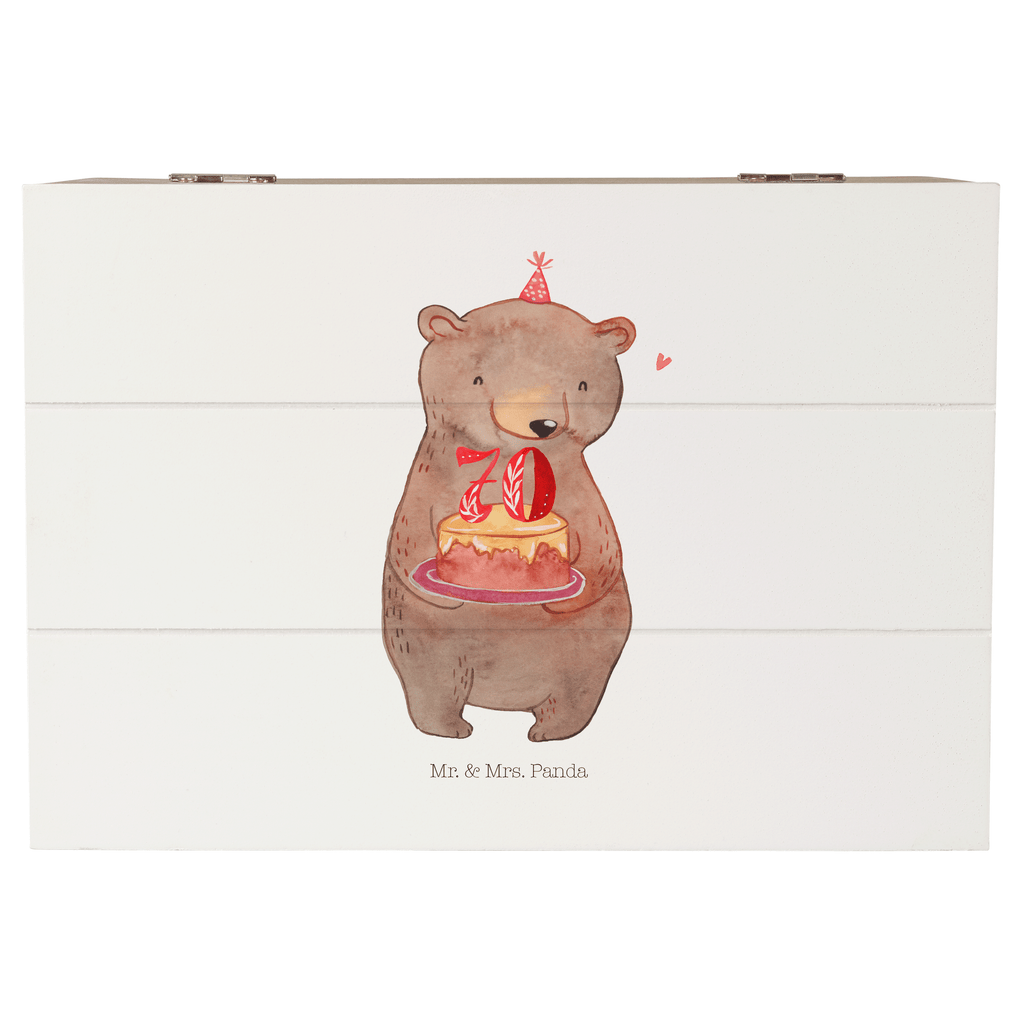 Holzkiste Bär Torte 70. Geburtstag Holzkiste, Kiste, Schatzkiste, Truhe, Schatulle, XXL, Erinnerungsbox, Erinnerungskiste, Dekokiste, Aufbewahrungsbox, Geburtstag, Geburtstagsgeschenk, Geschenk, Party, Feiern, Torte, Kuchen