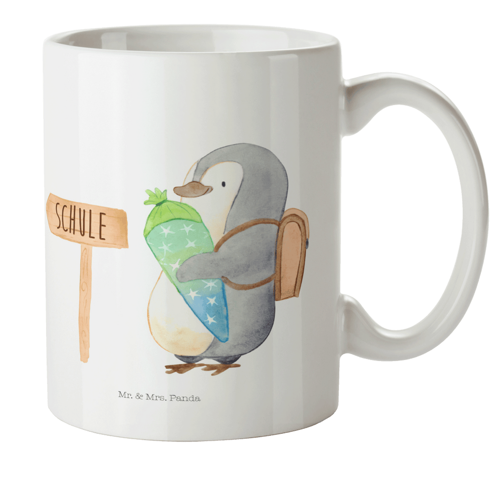 Kindertasse Pinguin Schultüte Kunststoff Tasse, Kindergarten, Tasse, Trinkbecher, Camping Becher, Kaffeetasse, Kunststoffbecher, Kindergartenbecher, Outdoorgeschirr, Kunststoffgeschirr, Reisebecher, Reisetasse, Kinderbecher, Pinguin, Schulanfänger, Einschulung, 1. Klasse, Geschenk zur Einschulung, erster Schultag, Schulranzen